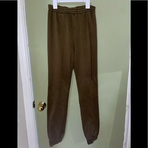 olive green PacSun stretchy sweatpants (high rise)